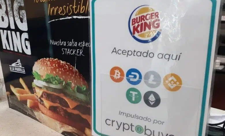 Burger King venezuela criptomonedas altcoins pagos