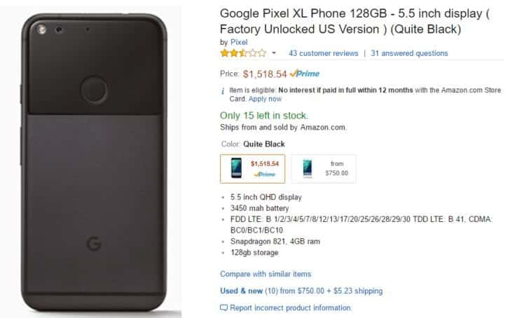 google pixel xl