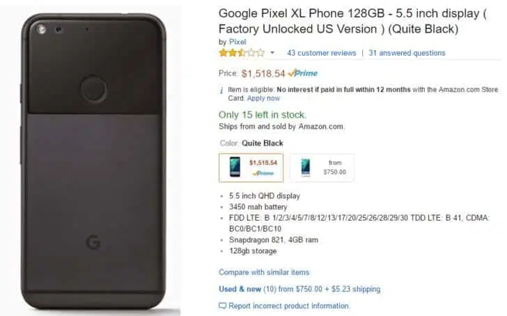 google pixel xl
