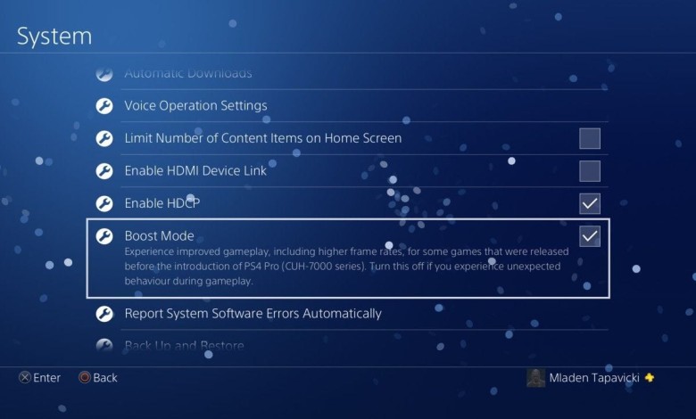 ps4 pro boost mode 1280