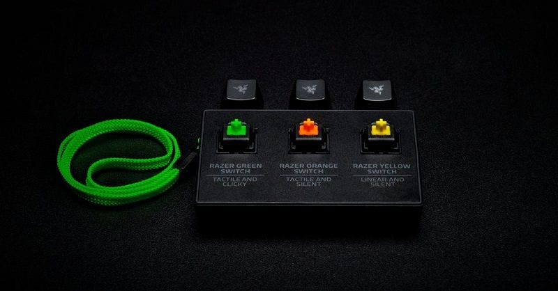 razer yellow mechanical keyboard