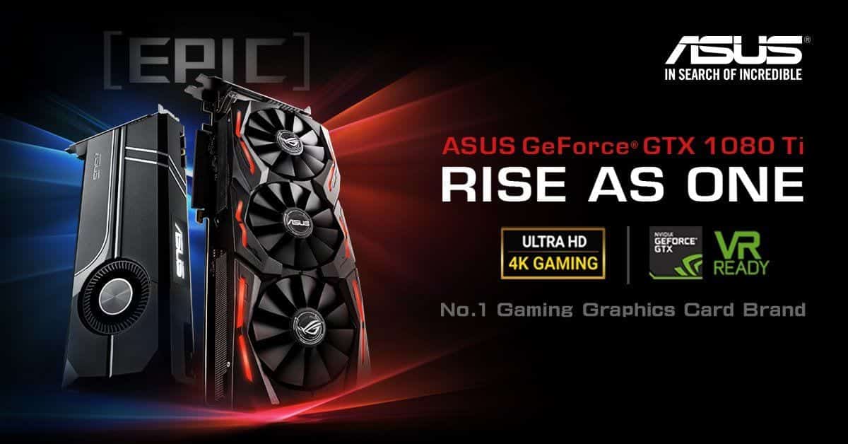 ASUS Custom ROG STRIX GeForce GTX 1080 Ti and GTX 1080 Ti Turbo Graphics Cards