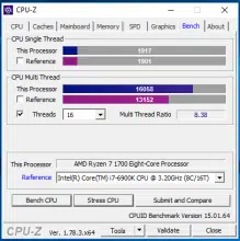 cpuz bench comparado 6900k