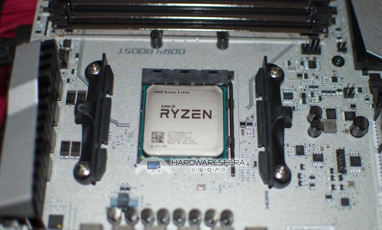 Ryzen 5 1400 montado en placa
