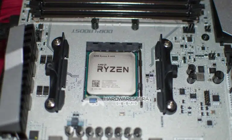 Ryzen 5 1400 montado en placa