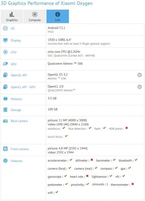 Mi Max 2 especificaciones