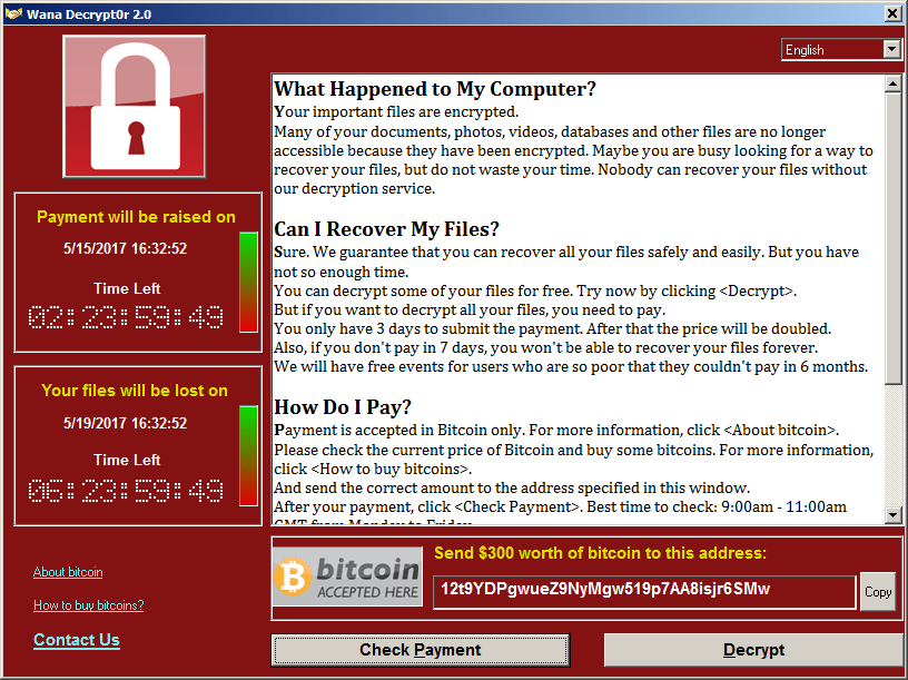 ransomware wannacry