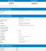 AMD Ryzen 7 1800X Geekbench 3 4.12 GHz