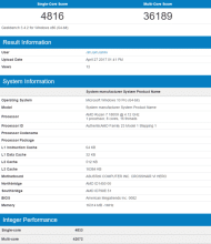 AMD Ryzen 7 1800X Geekbench 3 Stock