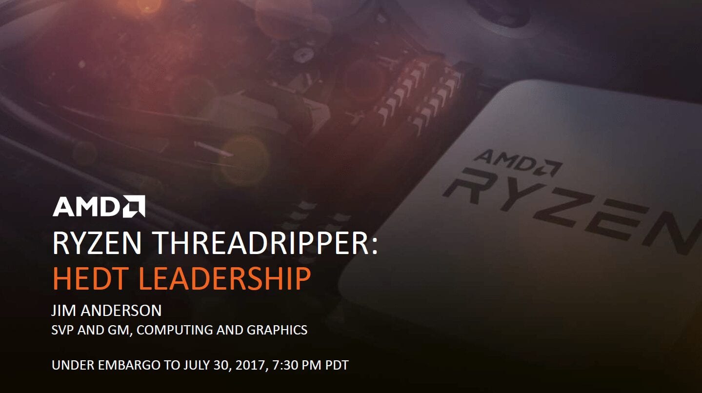 amd ryzen threadripper presentacion