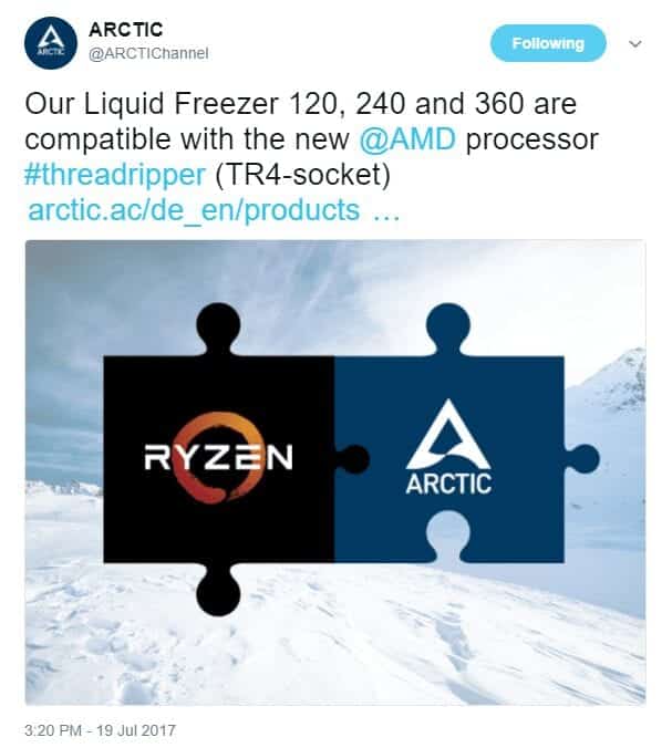 arctic amd ryzen threadripper disipador