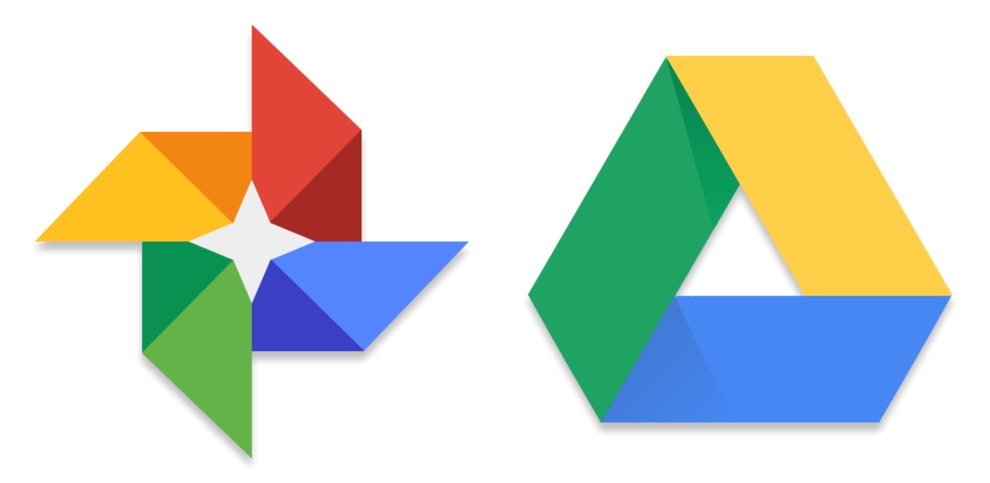 Logotipos de Google Drive y Google Photos