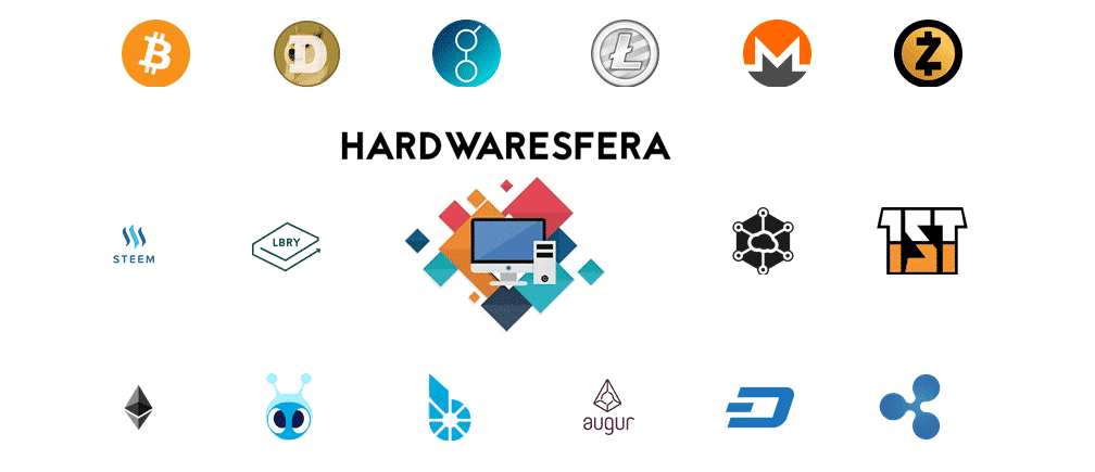 hardwaresfera criptomonedas altcoin steem dogecoin zcash bitcoin ethereum monero dash litecoin stellar bitshares ripple golem lbrycredyt