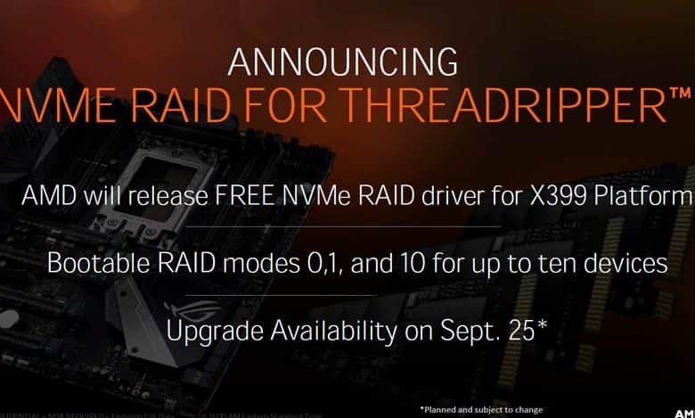 AMD Ryzen Threadripper raid ssd nvme