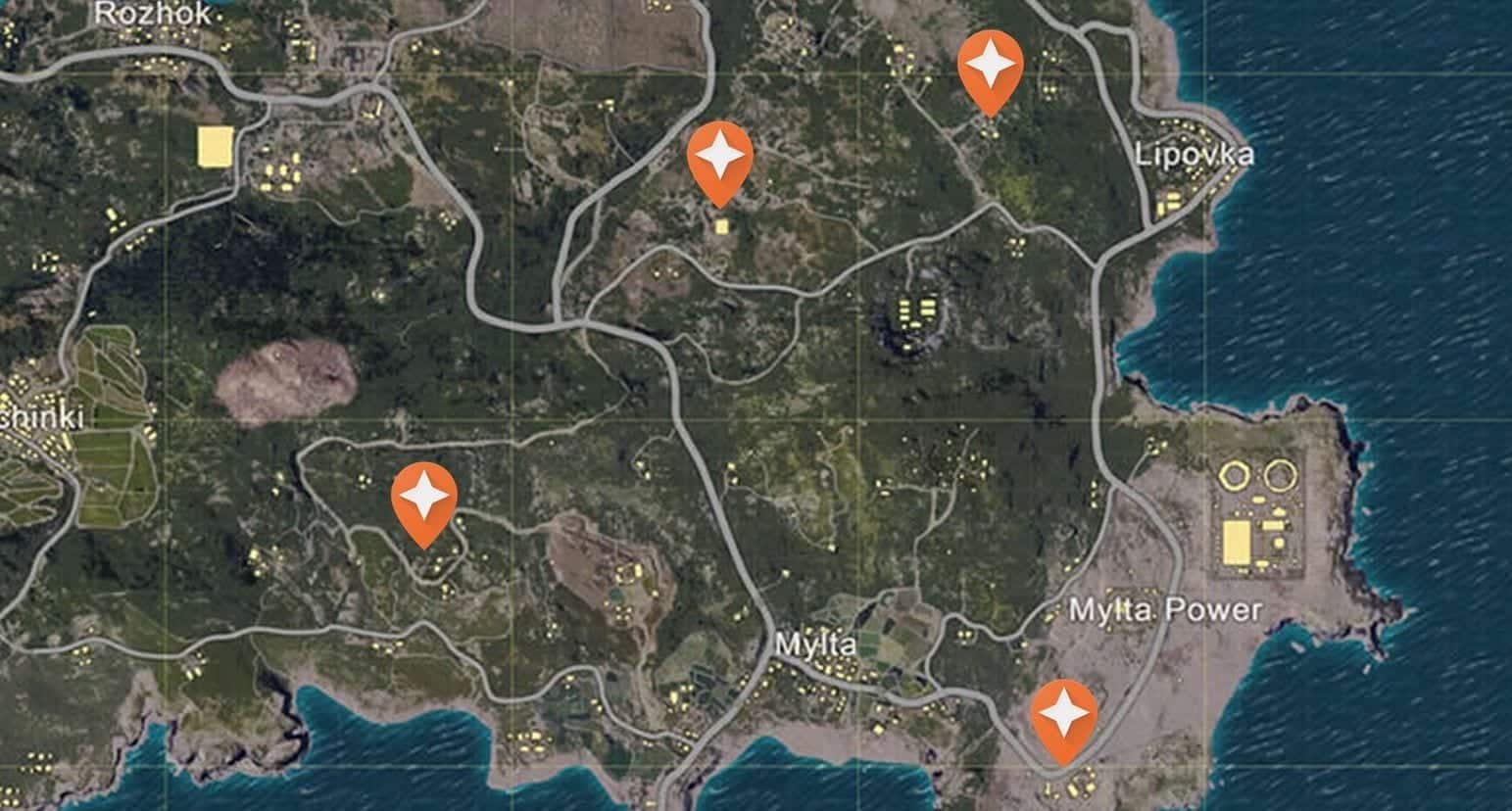 PlayerUnknown’s Battlegrounds pubg mejores puntos mapa 3