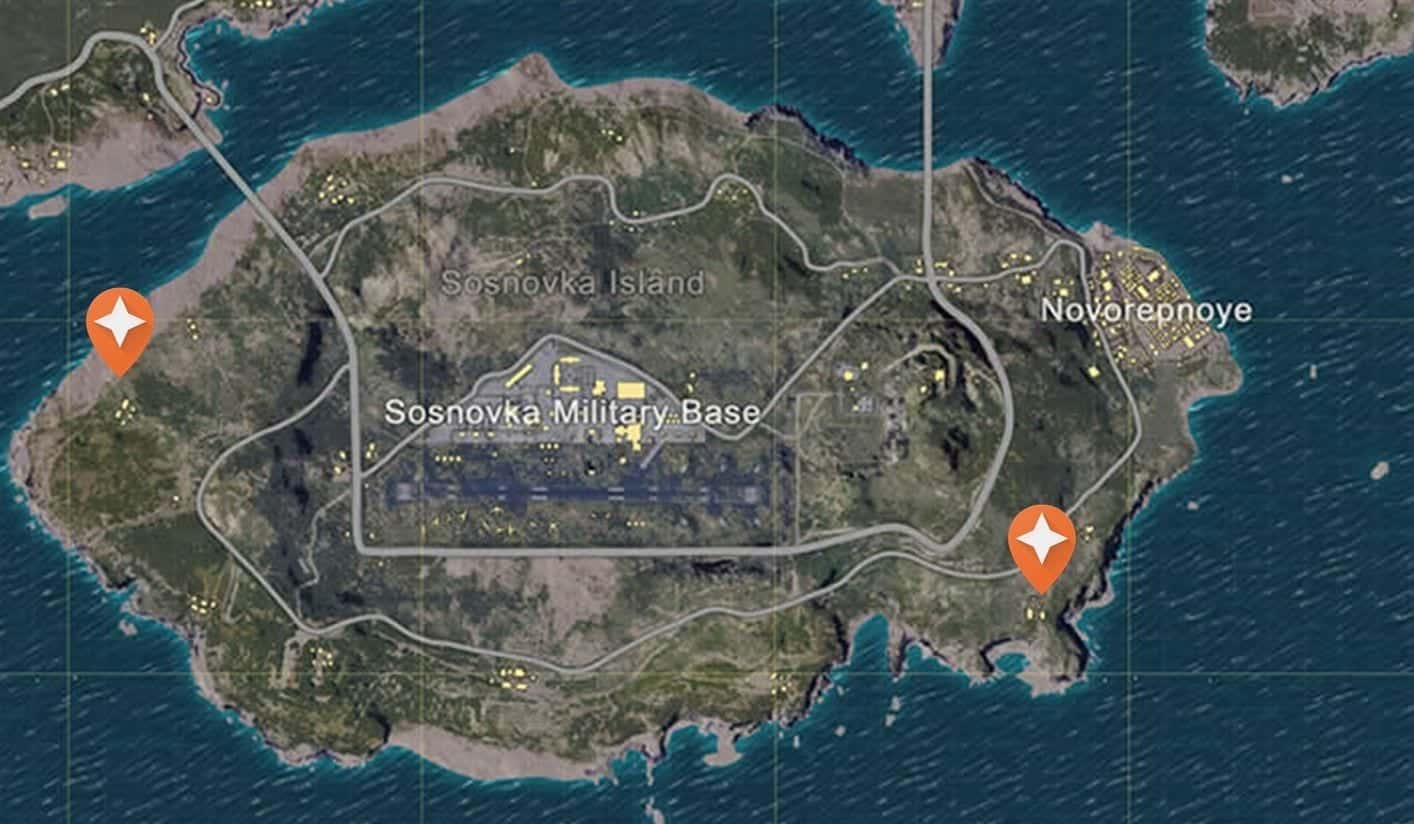 PlayerUnknown’s Battlegrounds mapa 4 pubg mejores puntos