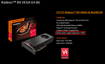 gigabyte amd rx vega 64 silver 750w