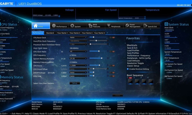 intel gigabyte bios uefi