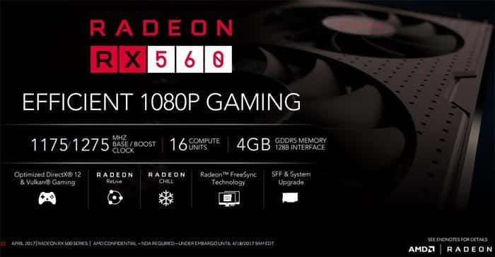 amd rx 560 specs