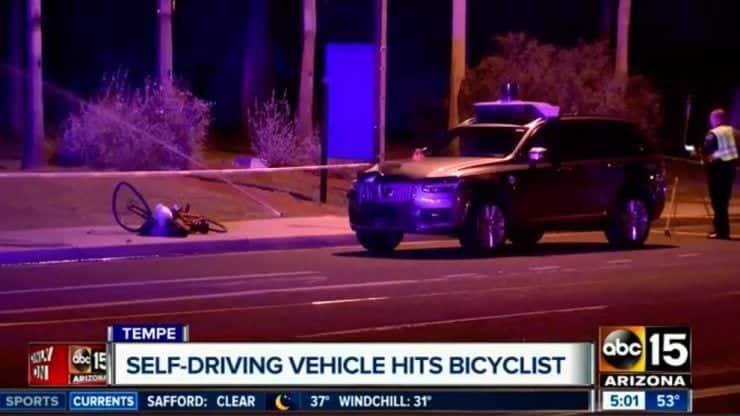 uber atropello vehiculo autonomo