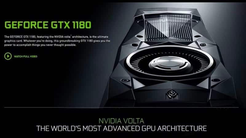 nvidia gtx 1180 gpu