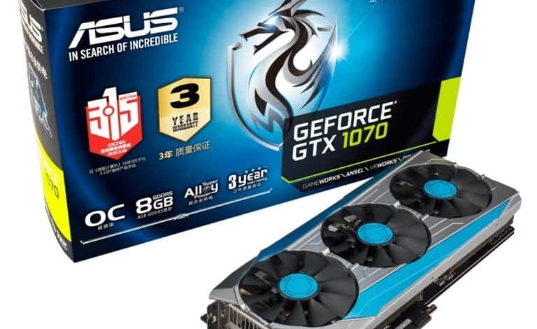 Asus GTX 1070 dragon fake nvidia