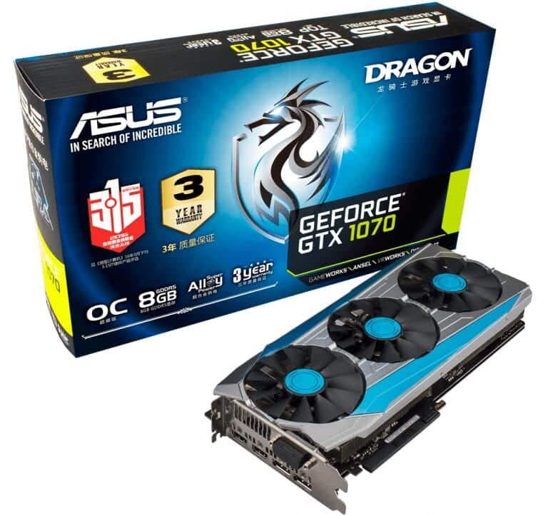 Asus GTX 1070 dragon fake nvidia