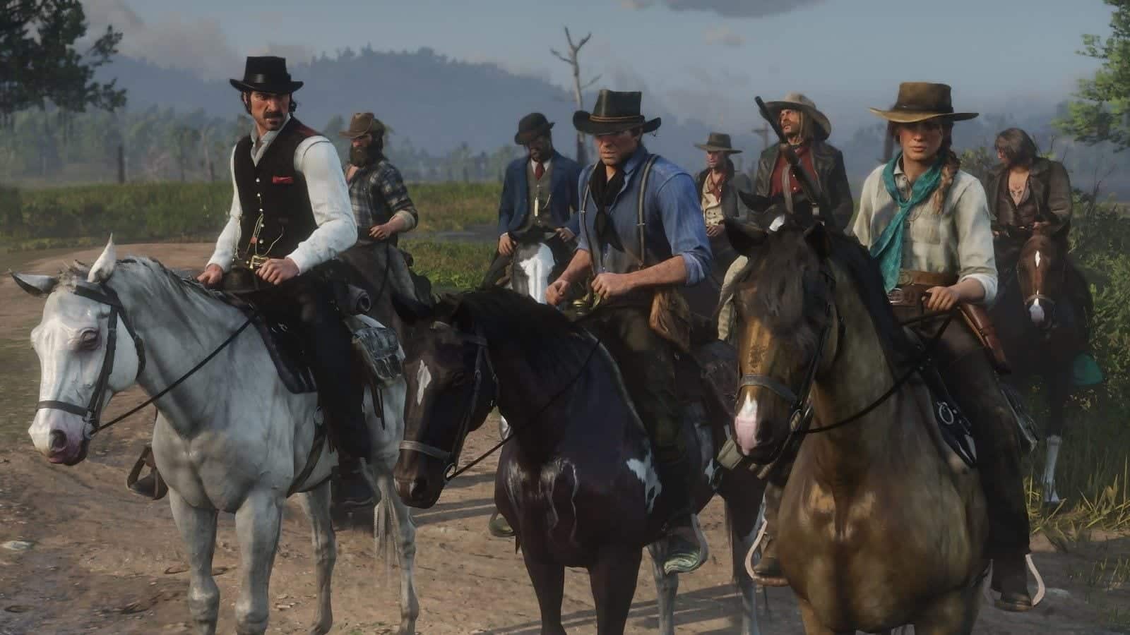 red dead redemption 2 caballos detalle