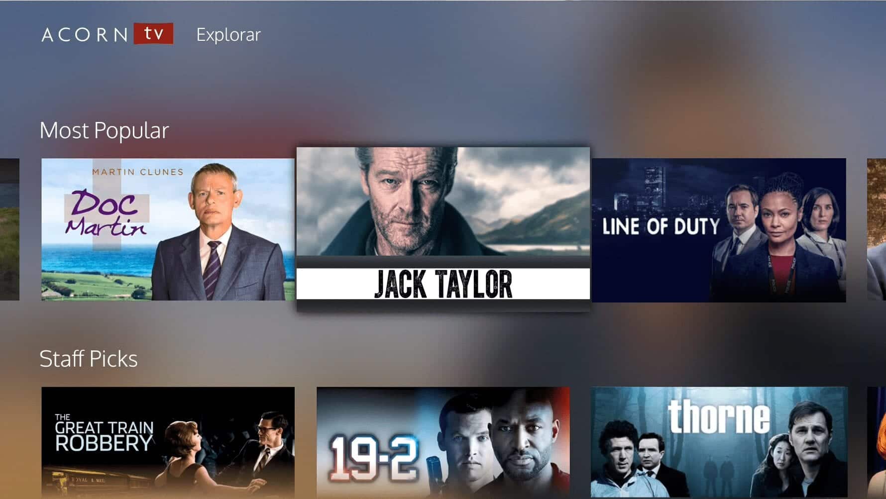 tvOS Acorn TV screenshot