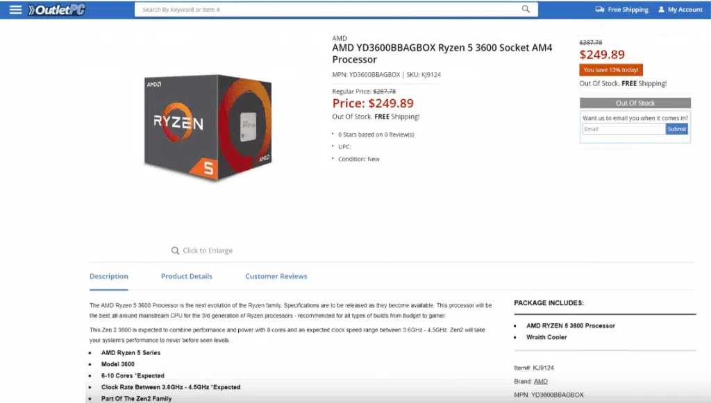 amd ryzen 5 3600