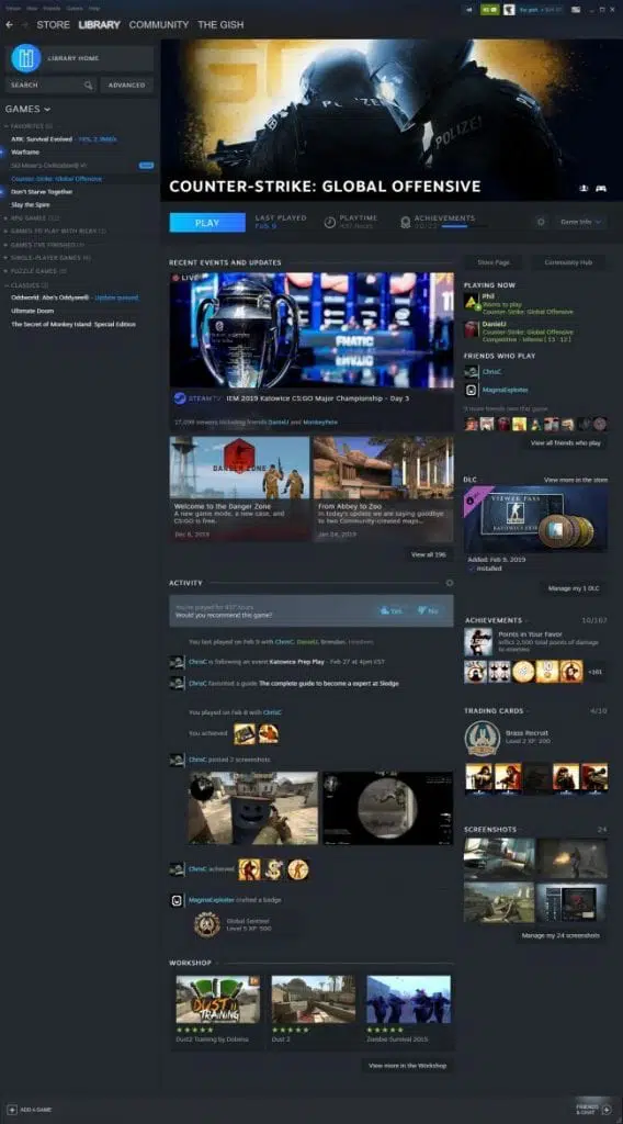 steam nueva interfaz