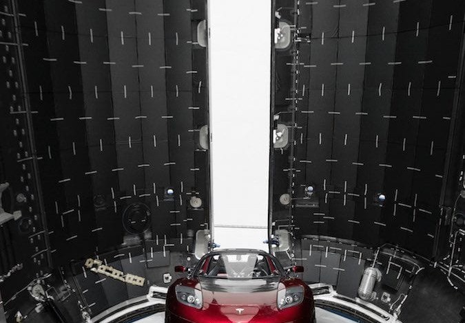 spacex falcon 9 tesla roadster