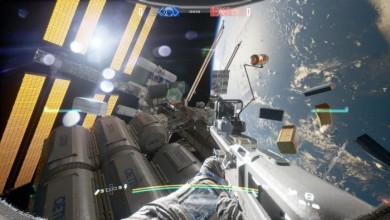 basura espacial y la tierra de fondo