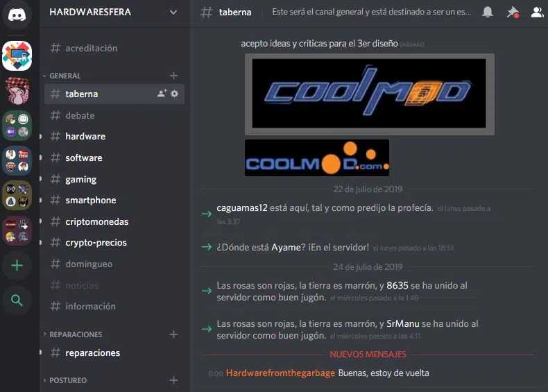 Carpetas Discord