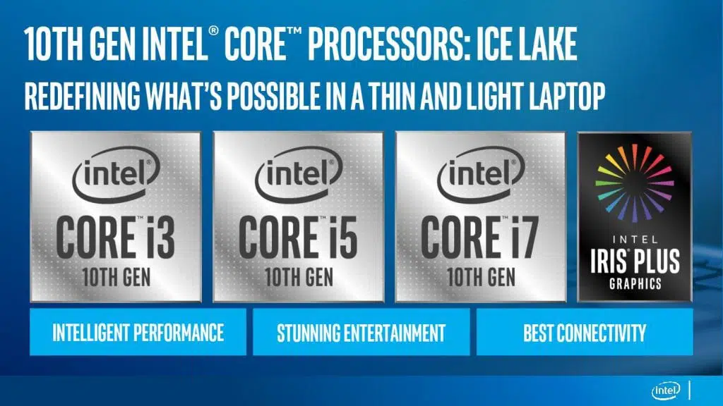 intel core ice lake 10nm cpu portatil