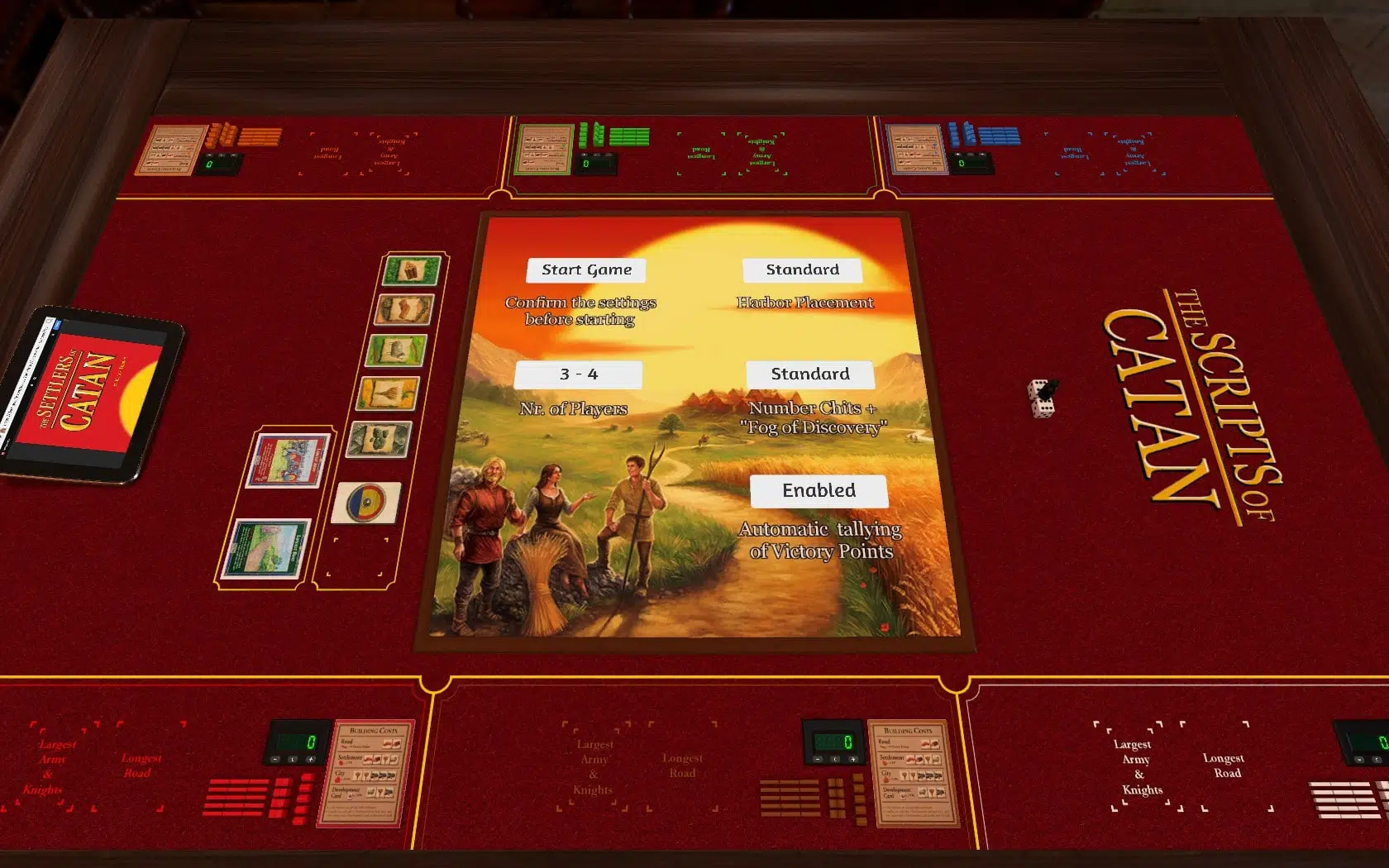 Juego de Mesa Colonos de Catan Tabletop Simulator