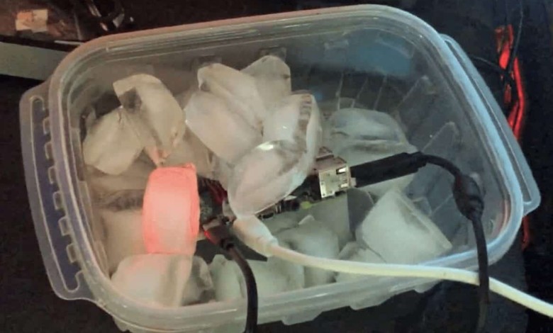 raspberry pi 4 hielo
