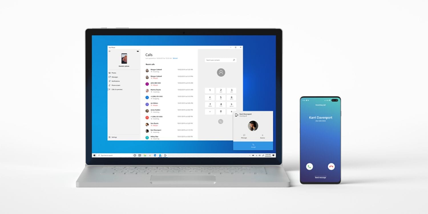 Windows 10 Llamadas Android