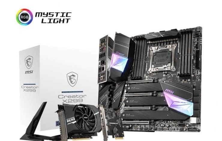 msi creator x299 intel core x xeon w 2200