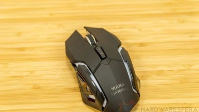Raton Inhalambrico MarsGaming MMw RGB vista cenital