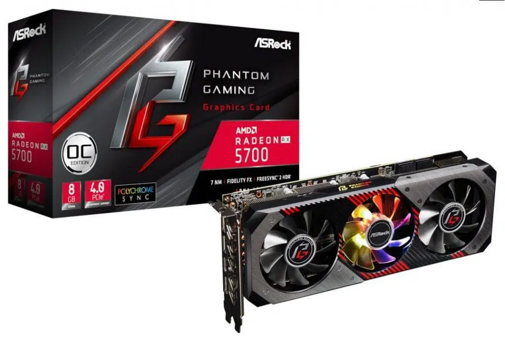 asrock RX 5700 XT Phantom Gaming  D 8G OC y la RX 5700 Phantom Gaming  D 8G OC 