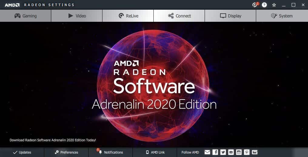 AMD Radeon Software Adrenalin 2020 Edition