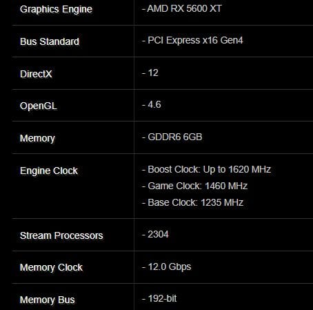 RX 5600 XT Challeger 6G OC
