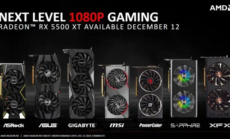 amd rx 5500 xt modelos