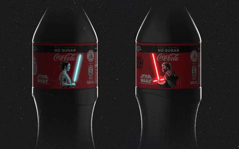 Coca Cola implementa pantallas OLED para promocionar la nueva pelicula de Star Wars