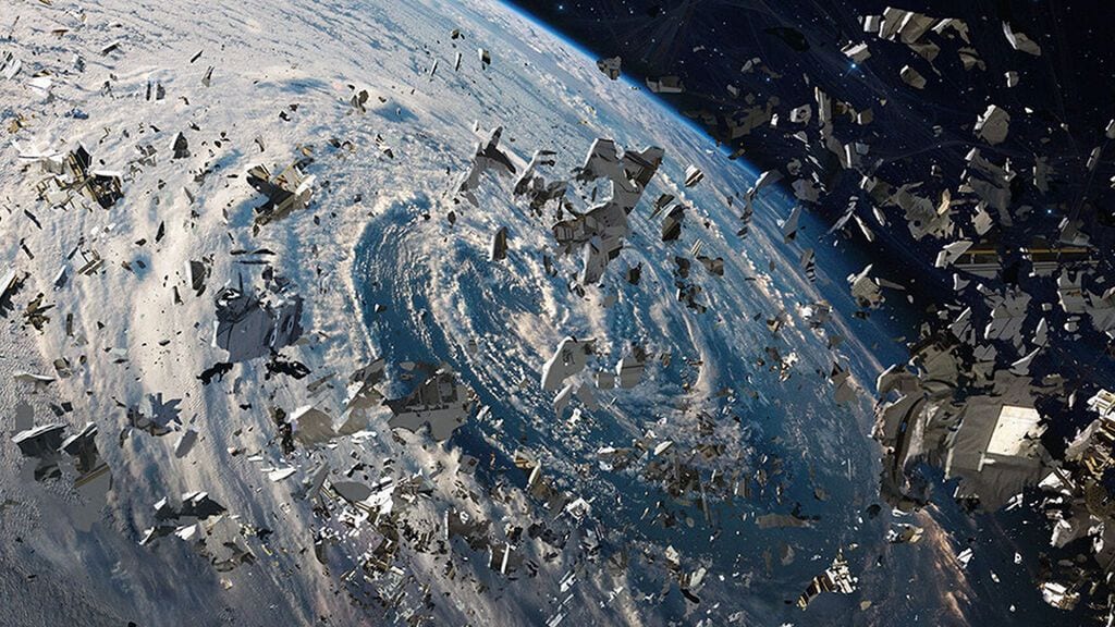 basura en la orbita terrestre