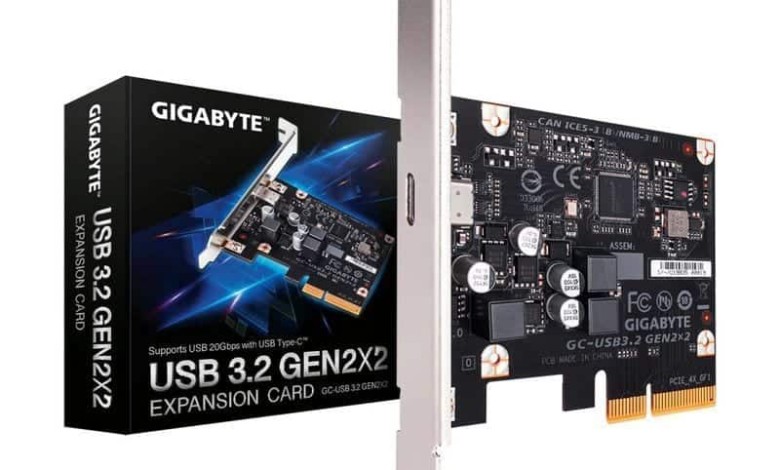 gigabyte usb 3.2 gen2x2 pcie x4
