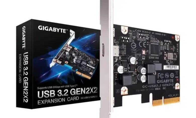 gigabyte usb 3.2 gen2x2 pcie x4