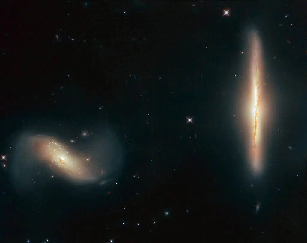 Imagen de las dos galaxias amigas encontradas por el Hubble