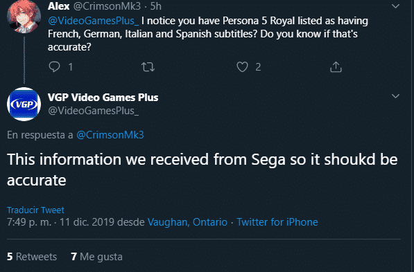 Persona 5 The royal castellano